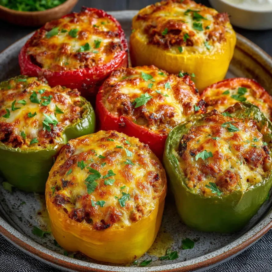 Easy Cheesy Stuffed Peppers recipe