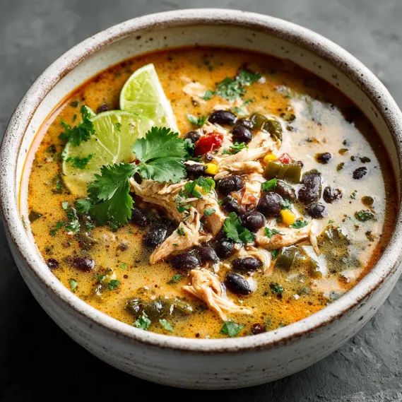 Easy Chicken Poblano Black Bean recipe