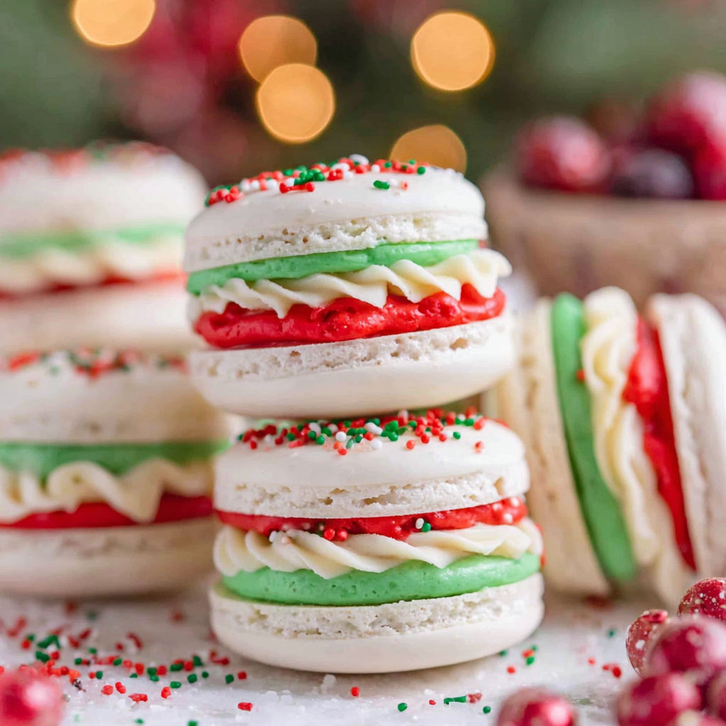 christmas tree cake macarons recipe