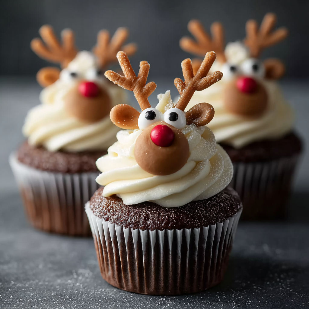 Easy Reindeer Cupcakes Chocolate recipe