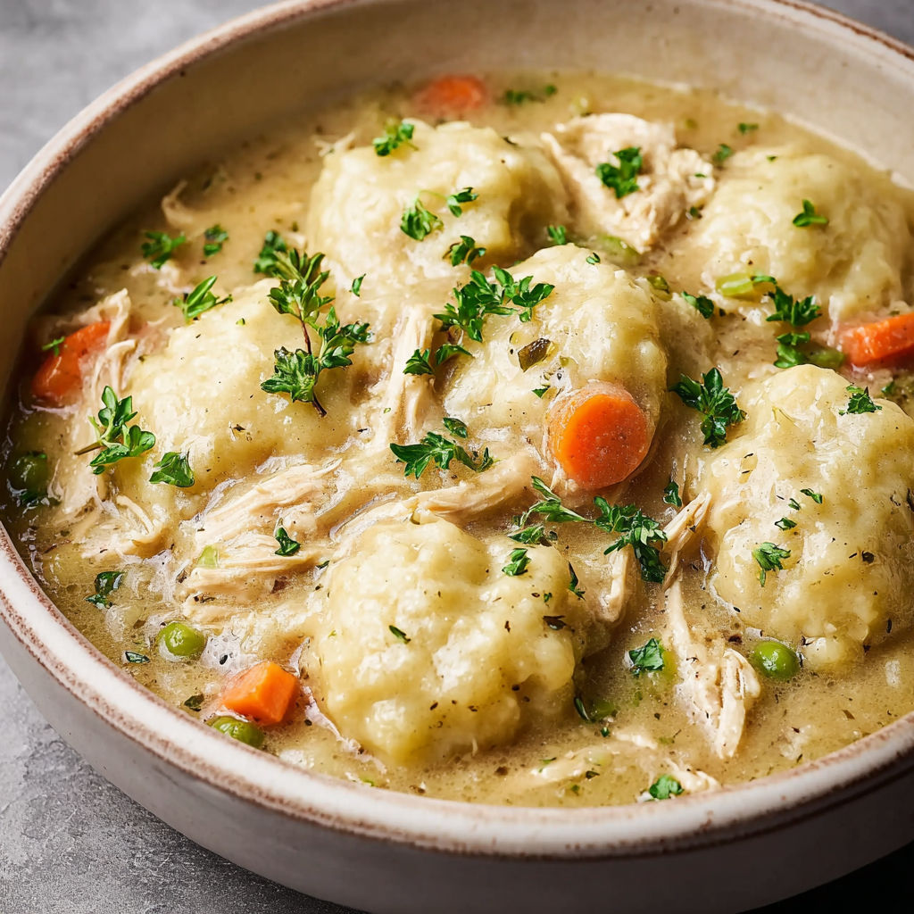 Easy Slow Cooker Chicken Dumplings recipe