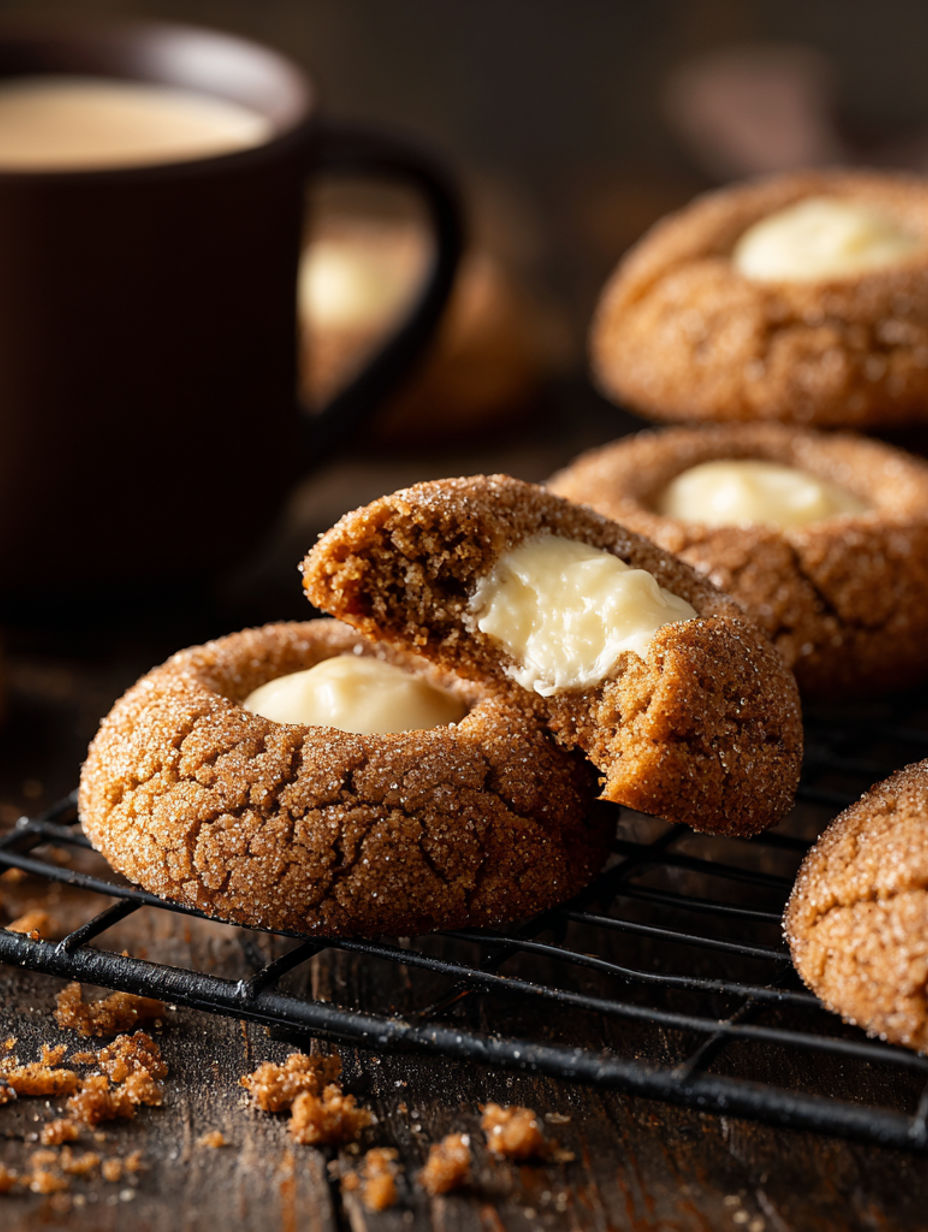 Eggnog Snickerdoodle Thumbprint Cookies recipe