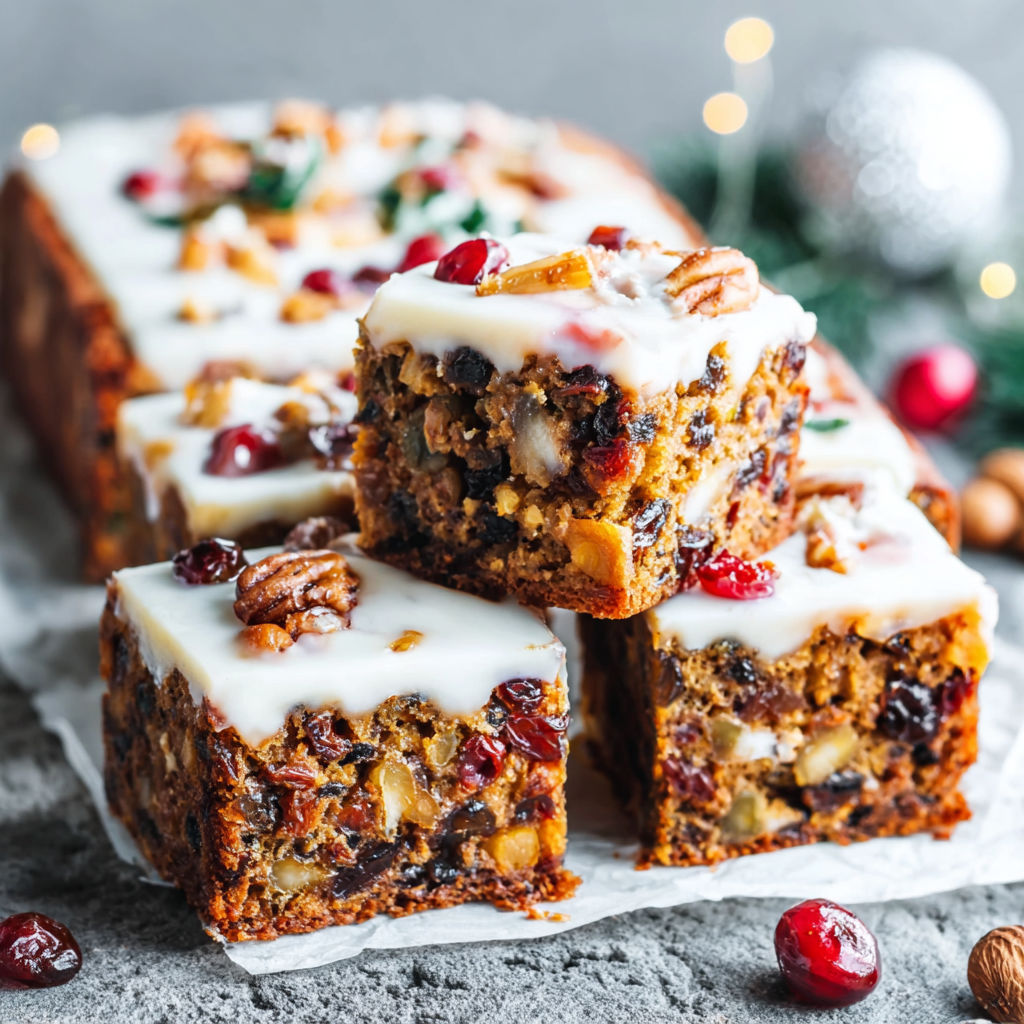 Festive Christmas Fruitcake Traybake recipe