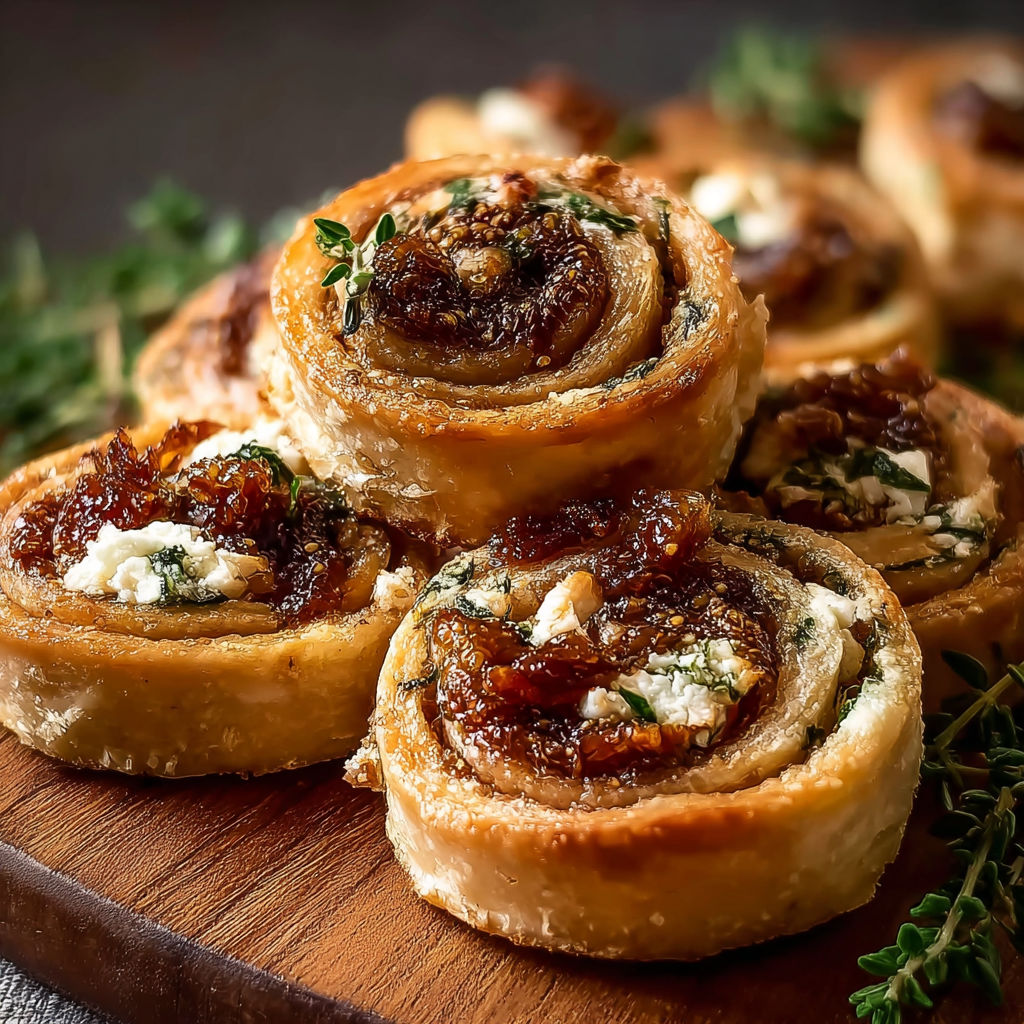 Fig and Goat Cheese Pinwheels recipe