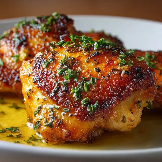 Simple Flavorful Baked Chicken Thighs recipe