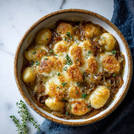 Baked French Onion Gnocchi recipe
