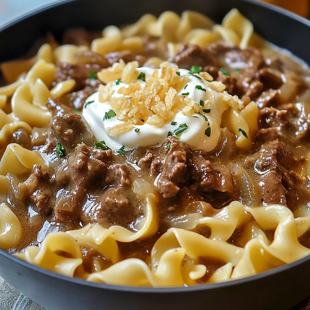 Beef Onion Noodles recipe