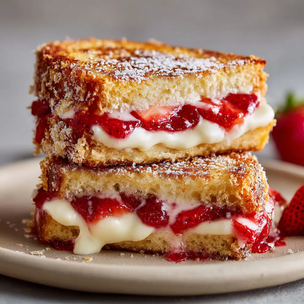 Fried Strawberry Cheesecake Sandwiches recipe
