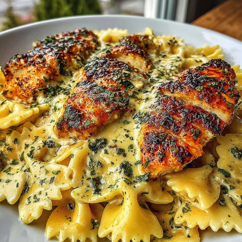 Garlic Butter Chicken Bowties recipe