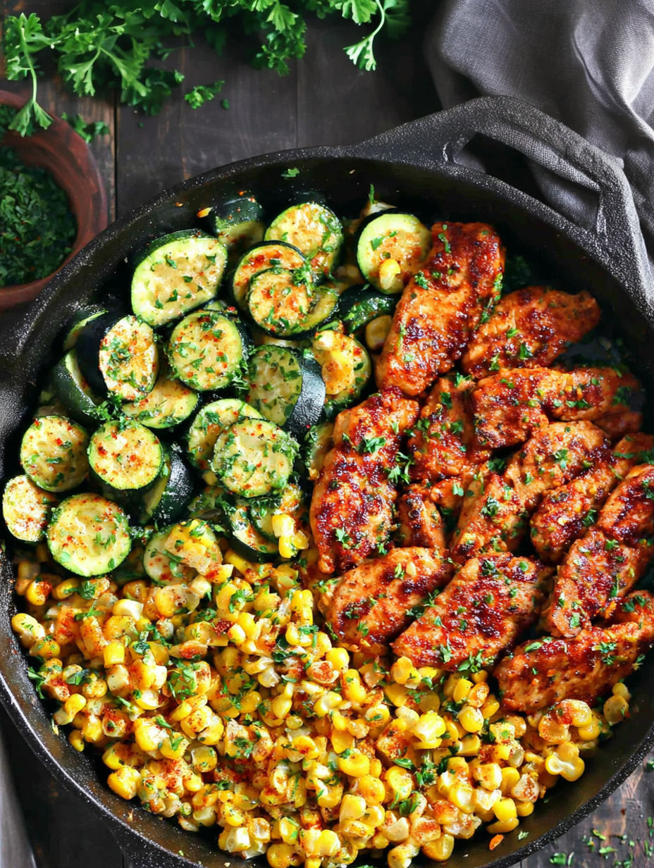 Garlic Butter Chicken Zucchini recipe