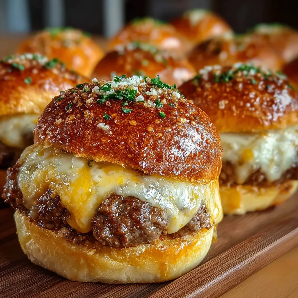Garlic Parmesan Cheeseburger Bombs recipe