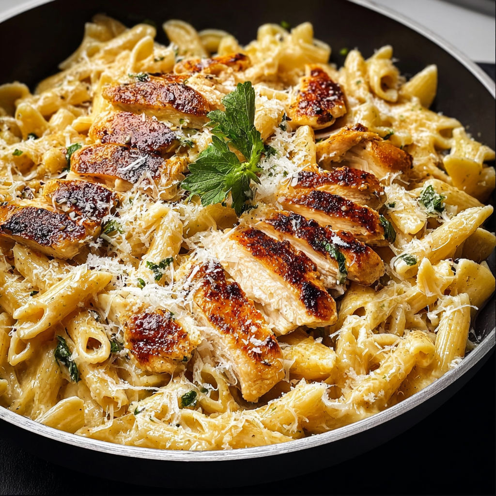 Garlic Parmesan Chicken Pasta recipe