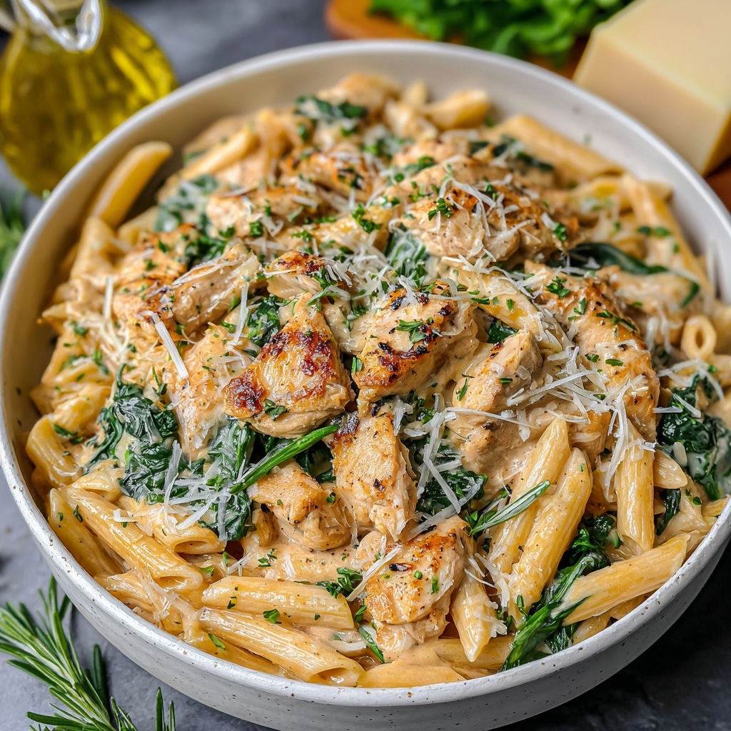 Garlic Parmesan Chicken Pasta recipe