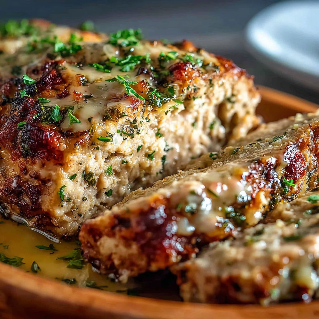 Garlic Parmesan Chicken Meatloaf recipe