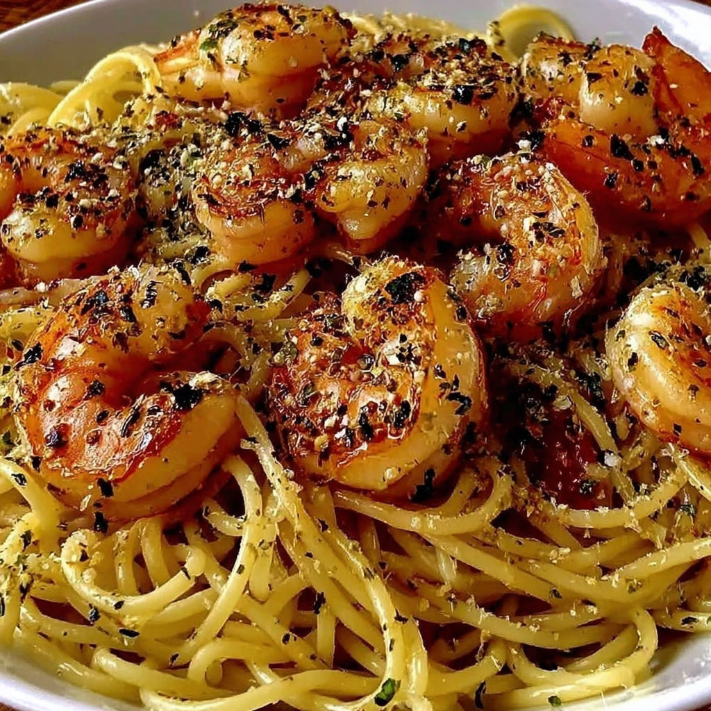 Garlic Shrimp Butter Pasta recipe