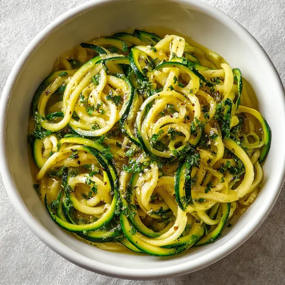 Garlic-Infused Zoodles Olive Oil recipe
