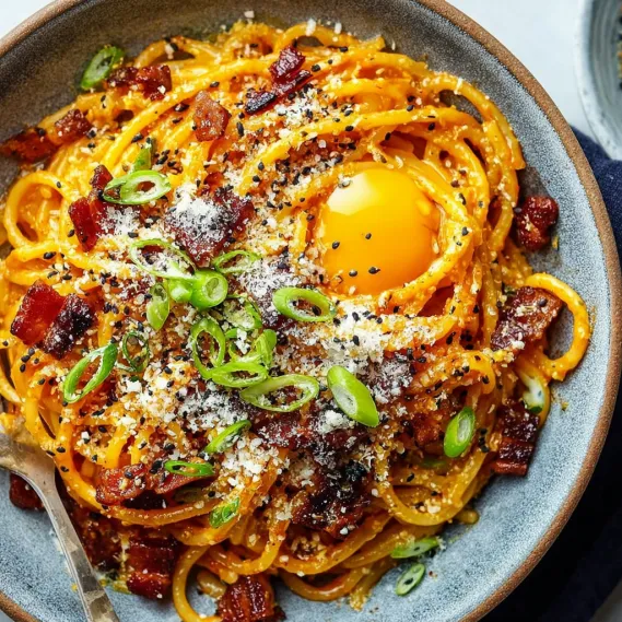 Gochujang Creamy Spicy Carbonara recipe