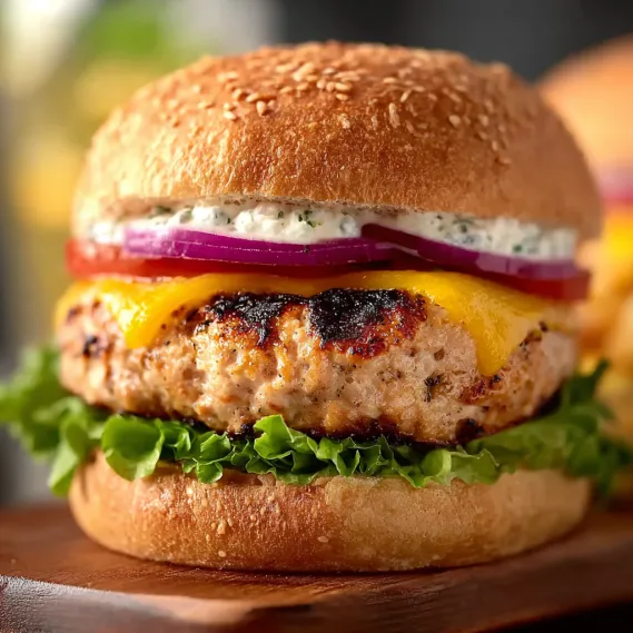 Grilled Blackstone Turkey Burger recipe