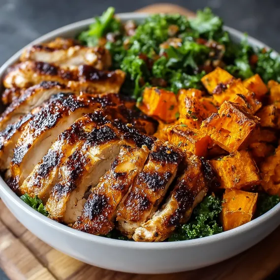 Grilled Chicken Sweet Potato Bowl recipe