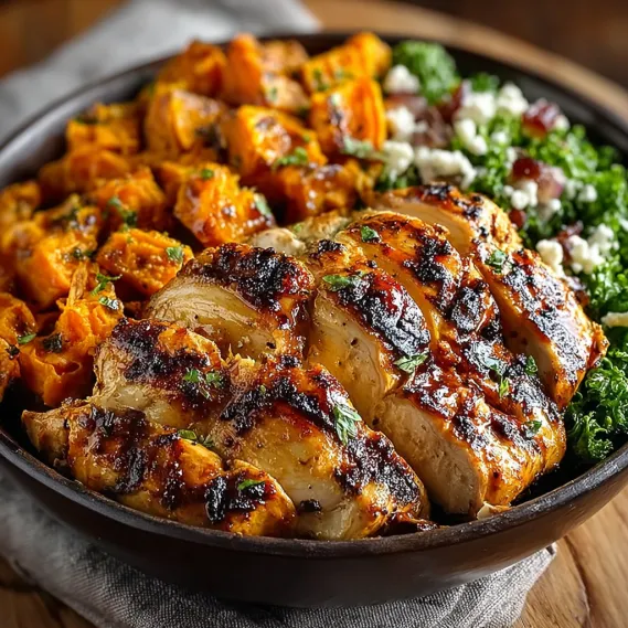 Grilled Chicken Sweet Potato Bowl recipe