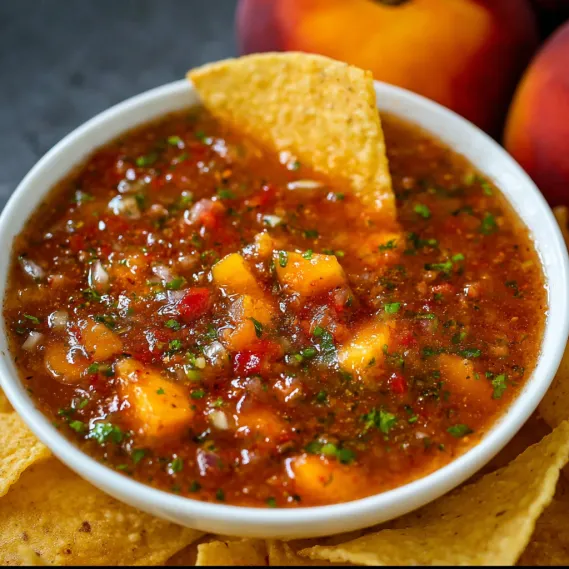 Grilled Peach Salsa Fresh recipe