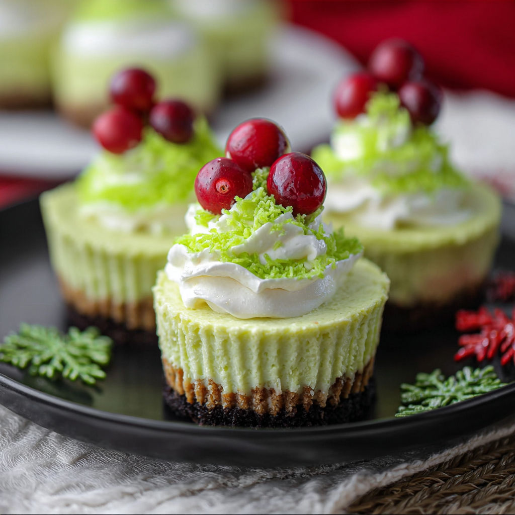 Grinch Mini Cheesecakes Oreos recipe