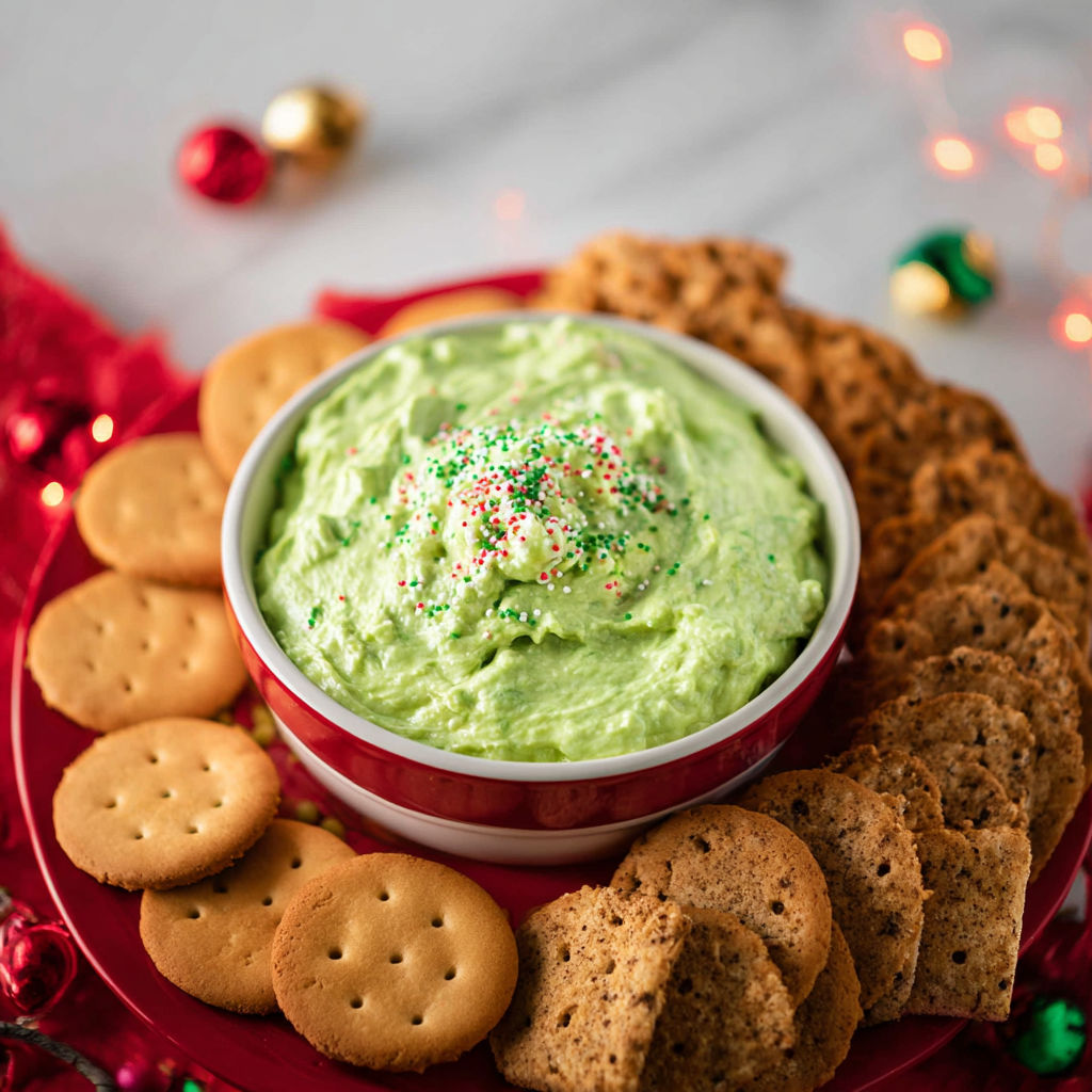 Grinch Vanilla Pudding Dip recipe