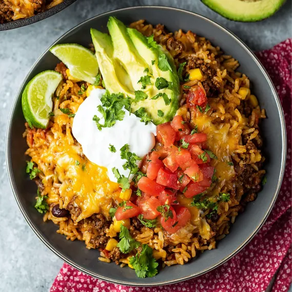 Ground Beef Burrito Bowl recipe