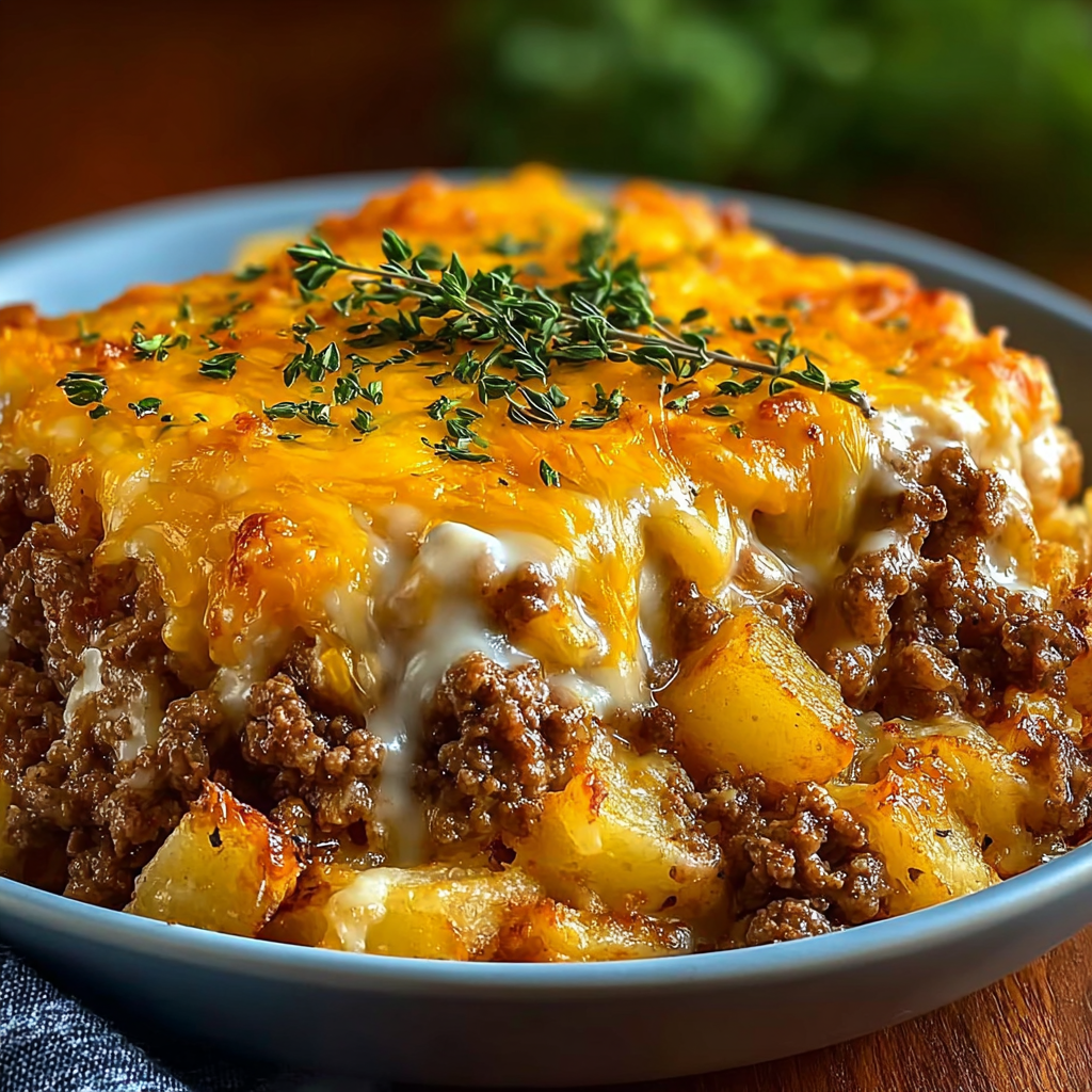 Ground Beef Cheesy Casserole recipe