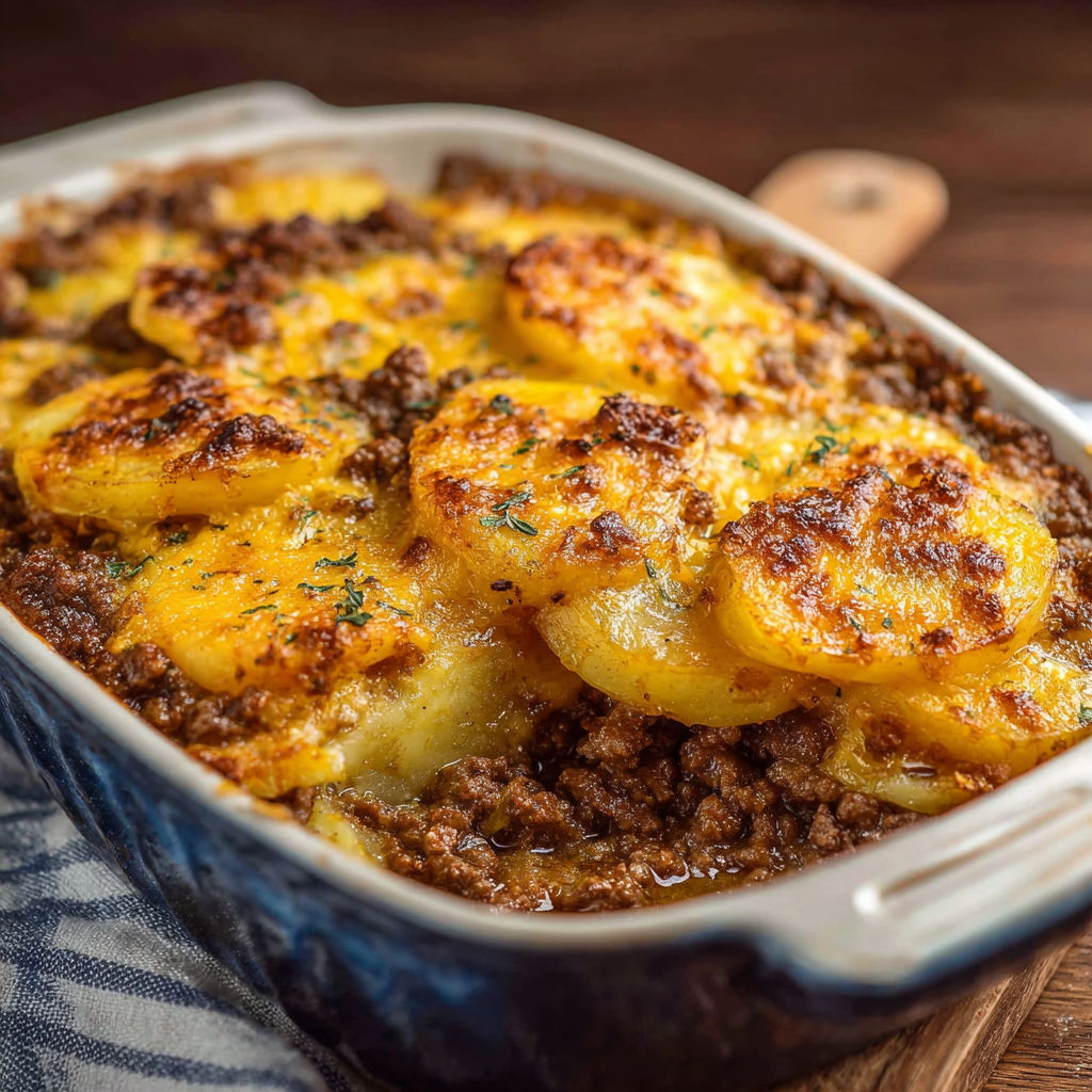 Ground Beef Potato Casserole recipe