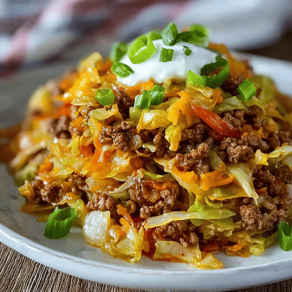 Ground Beef Taco Cabbage Skillet recipe
