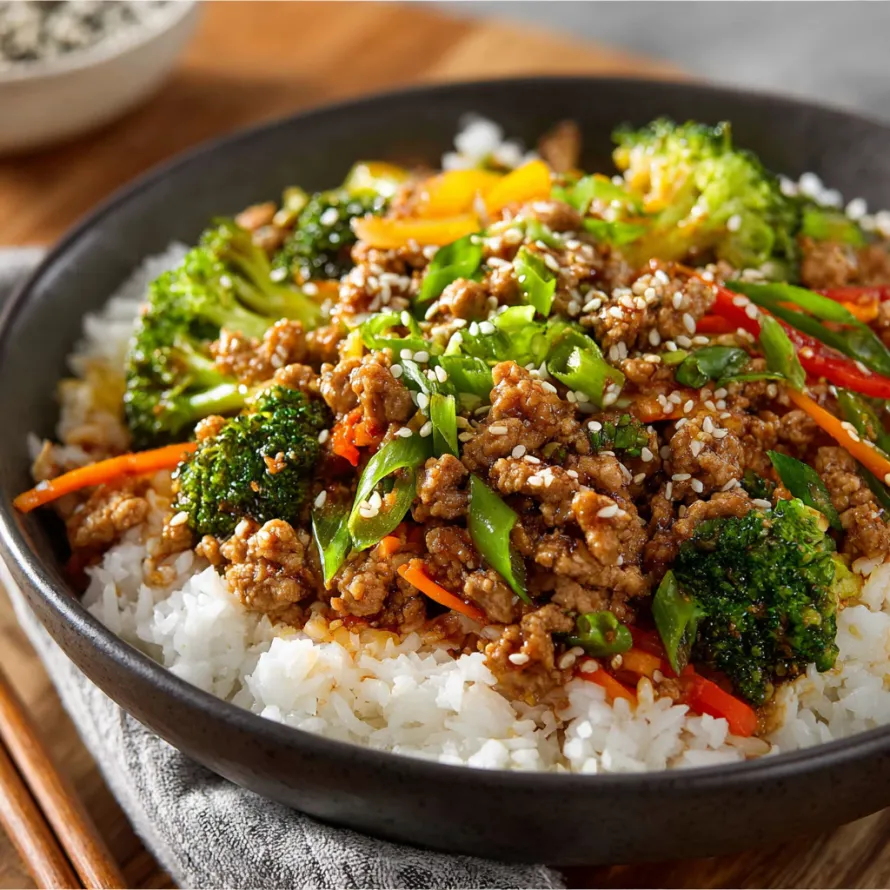 Ground Turkey Teriyaki Stir Fry recipe