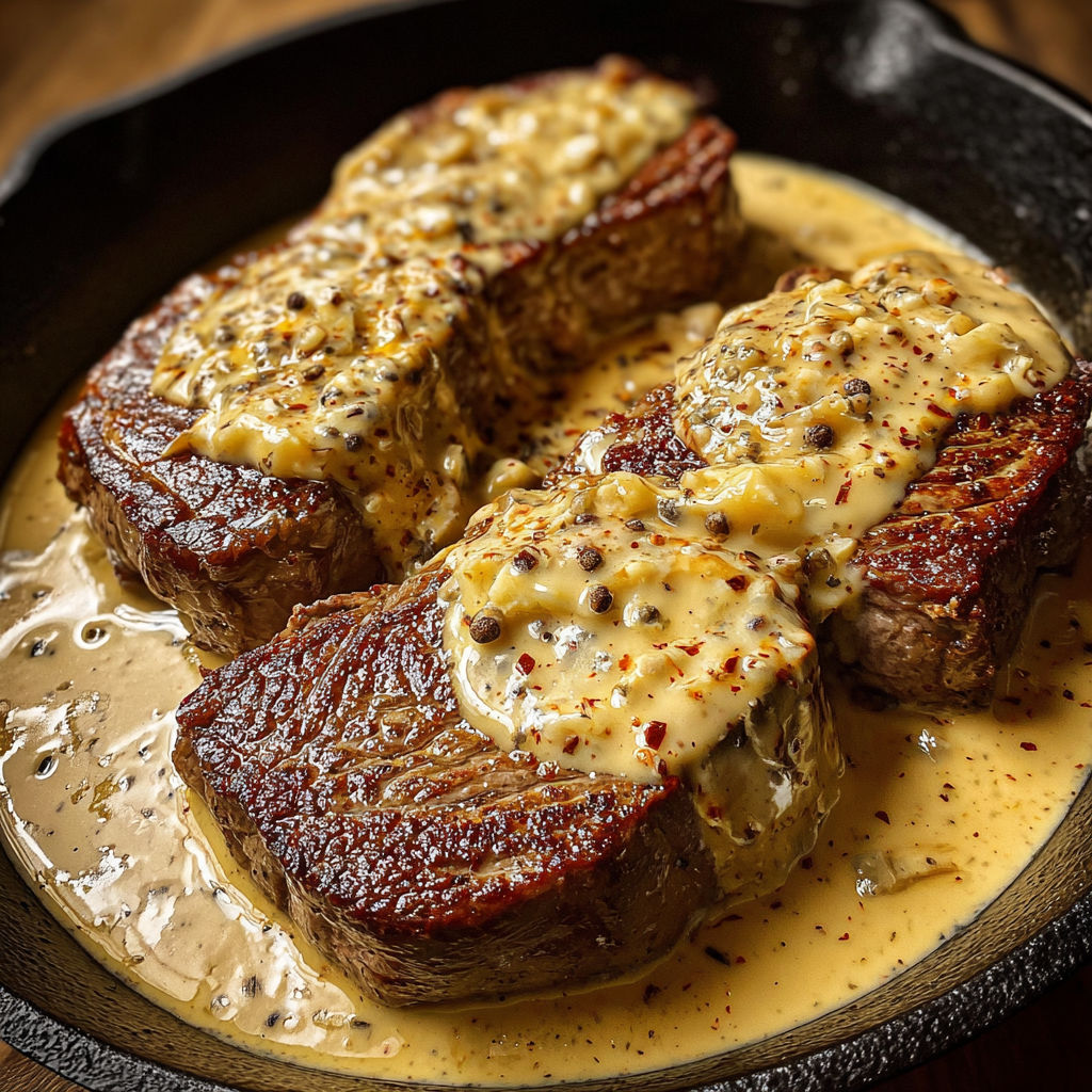 Steak Haunted Bourbon Garlic Cream recipe