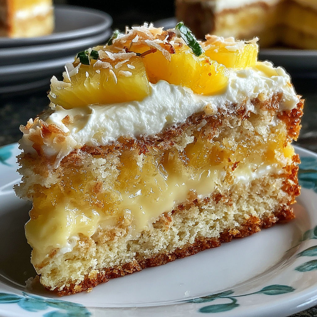 Hawaiian Pineapple Cake Dessert recipe