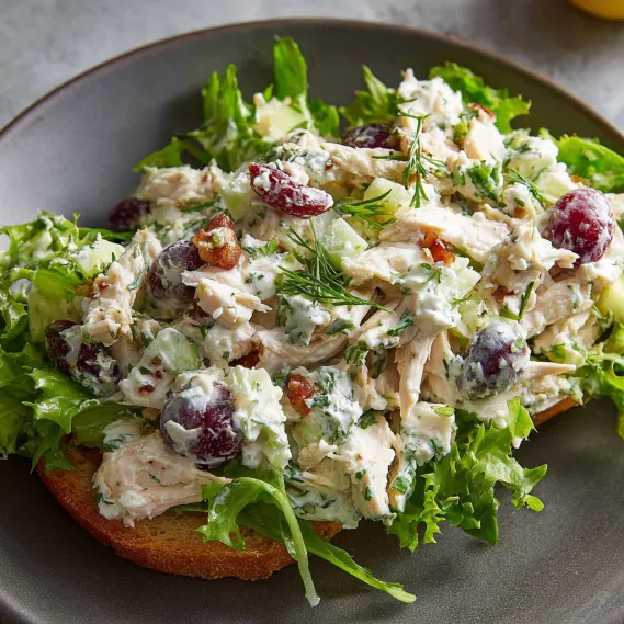 Healthy Chicken Greek Yogurt Grapes recipe