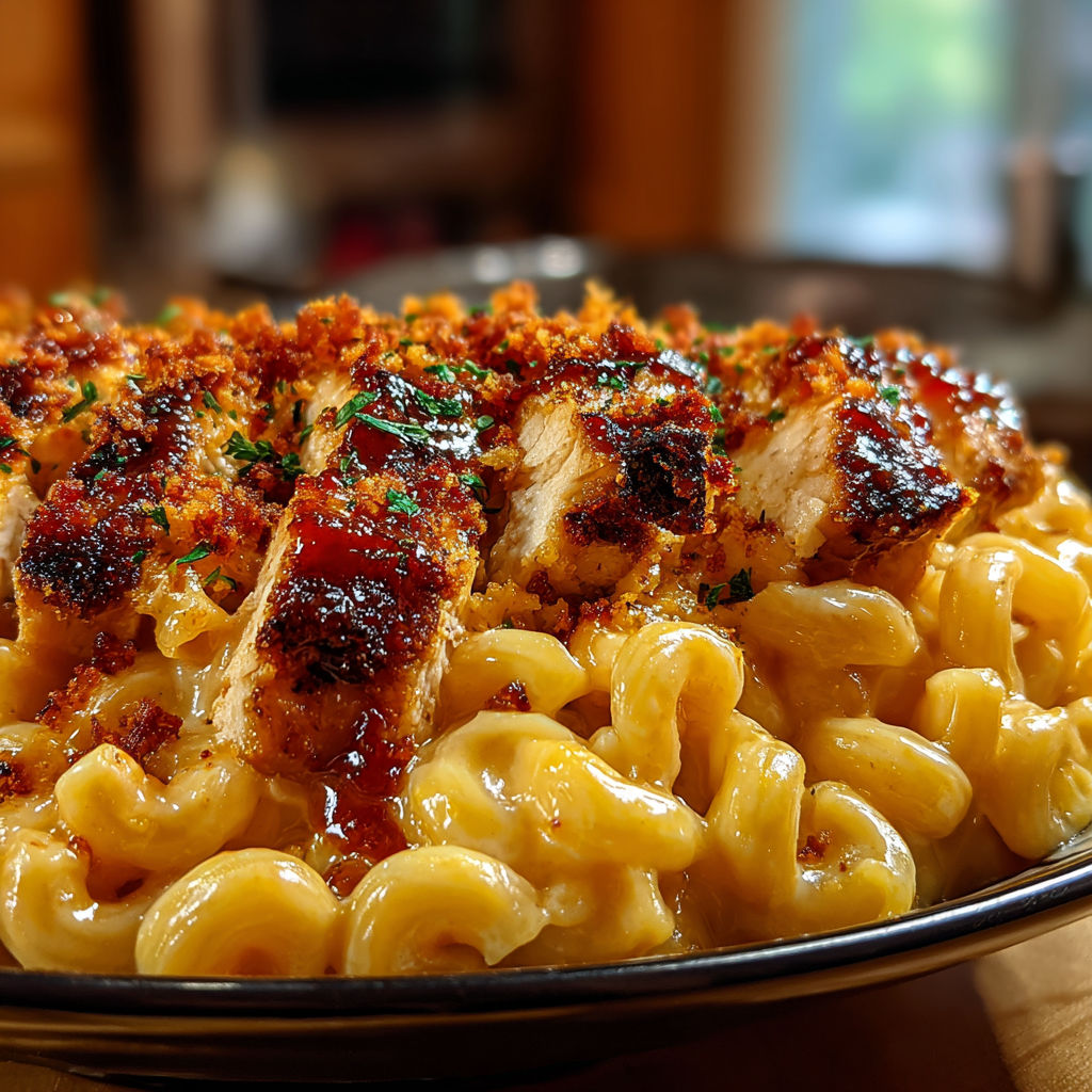 Honey BBQ Chicken Mac & Cheese recipe