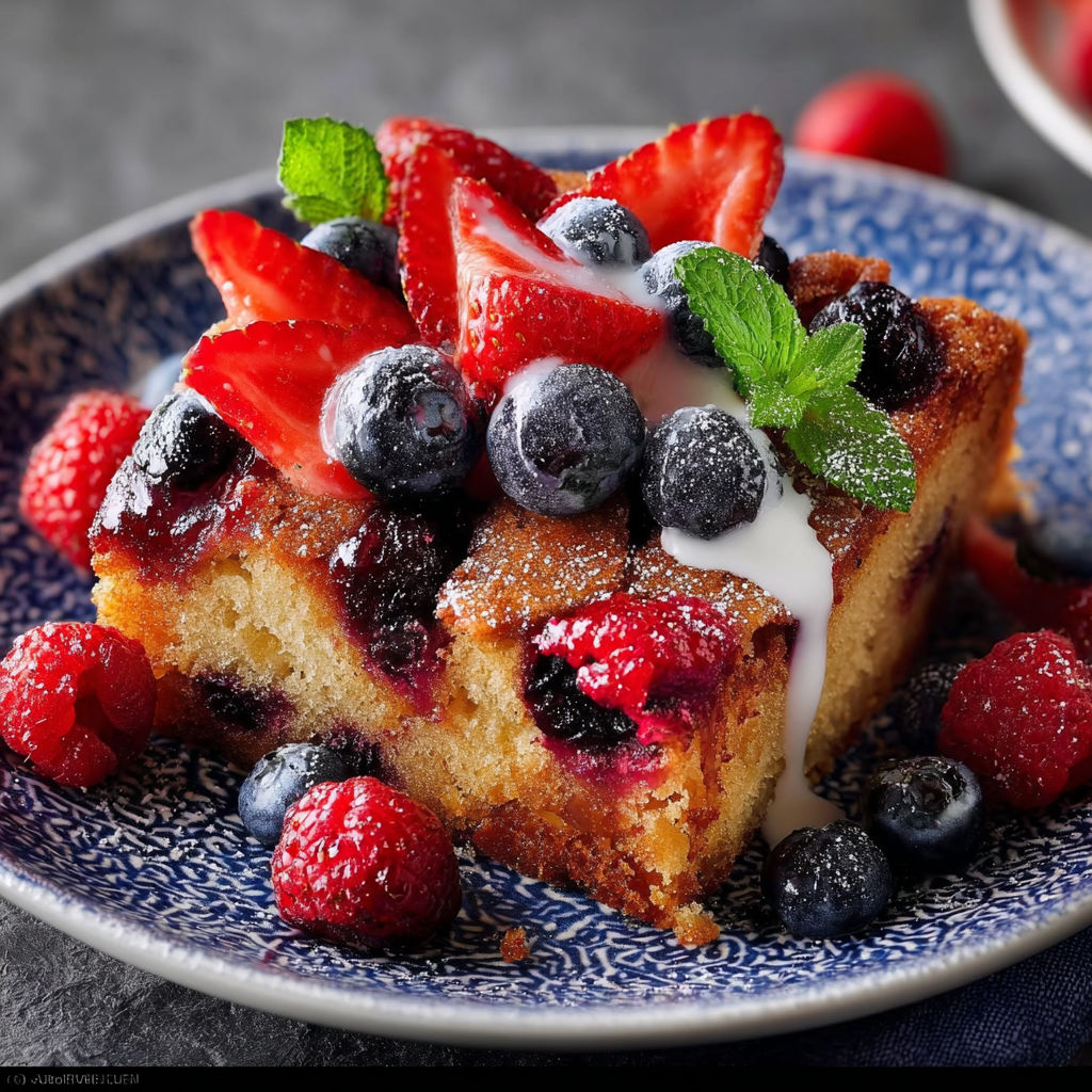 Honey Berry Sheet Cake recipe