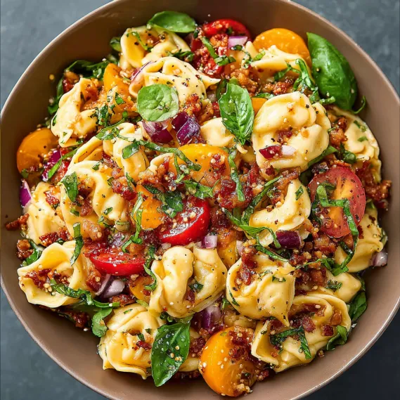 Hot Honey Tortellini Pasta Salad recipe