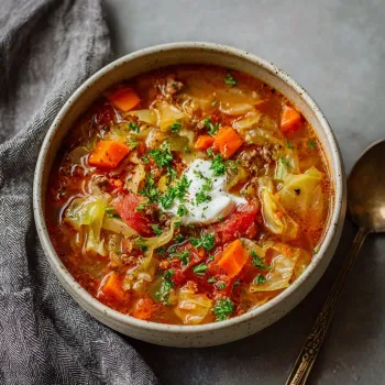 Instant Pot Cabbage Beef Soup recipe