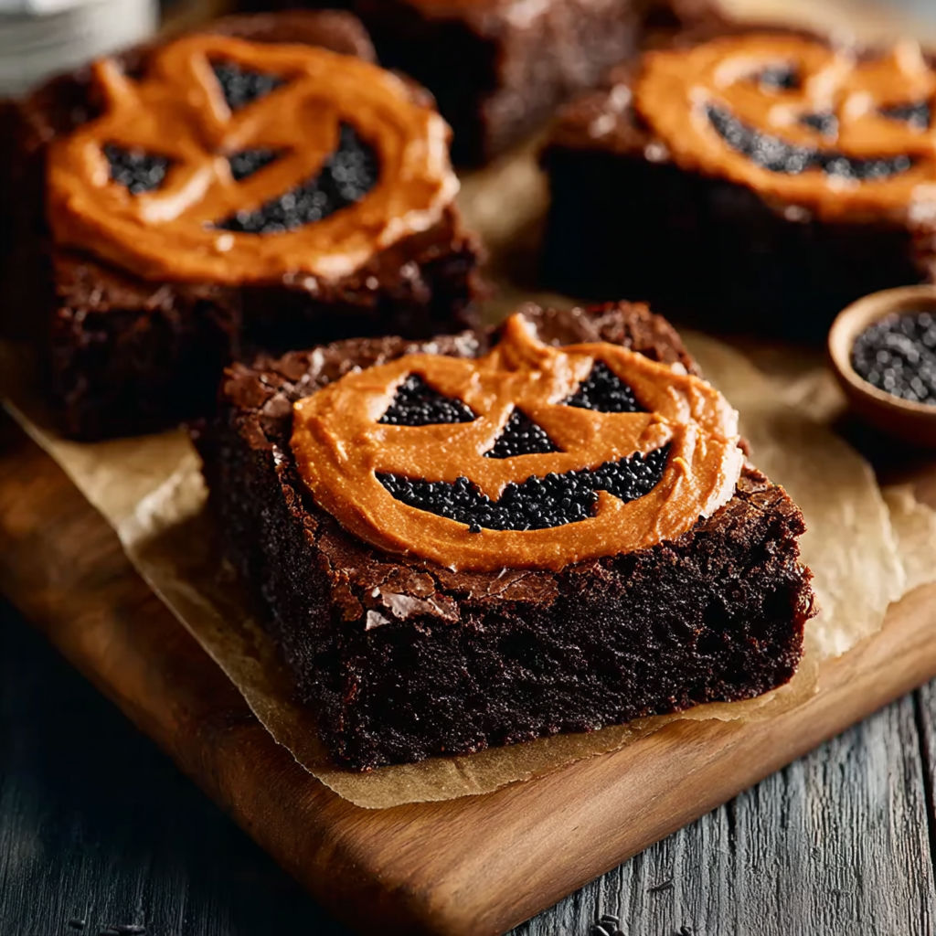 Jack-O’-Lantern Brownies recipe