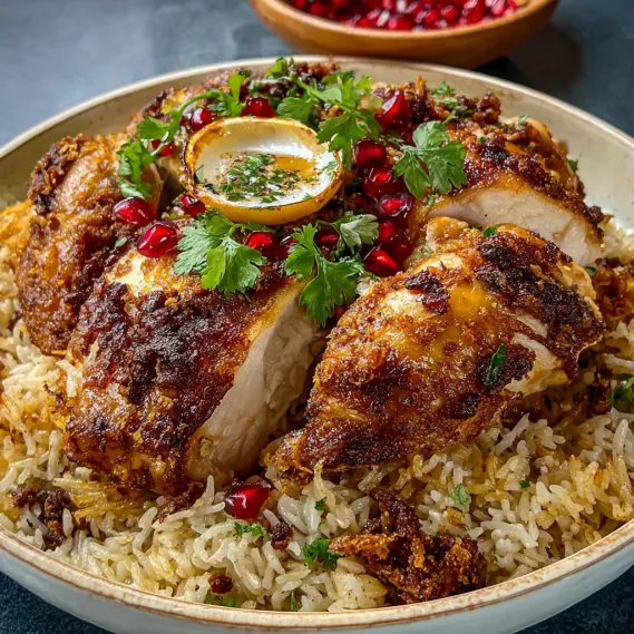 Jaj Mahshi Rice Stuffed Chicken recipe