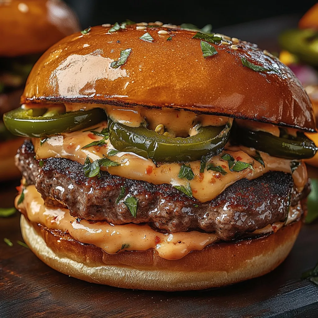 Spicy Jalapeño Burgers recipe