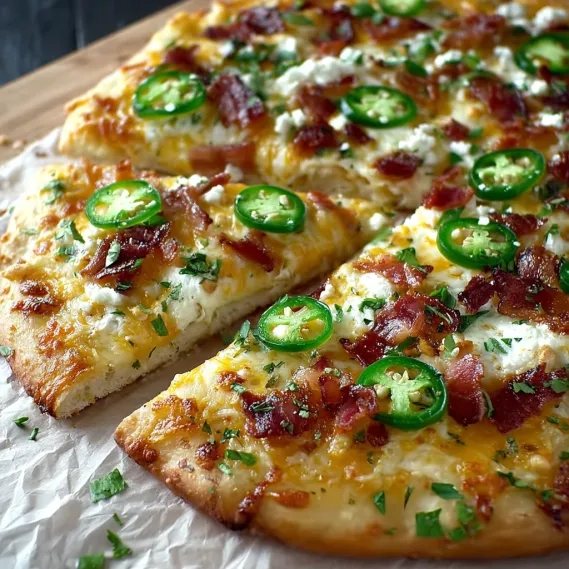 Quick Jalapeno Popper Flatbread recipe