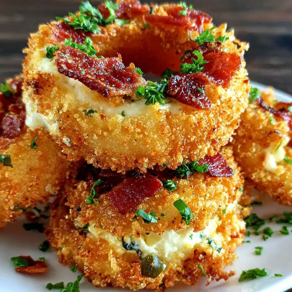 Jalapeño Popper Stuffed Onion Rings recipe