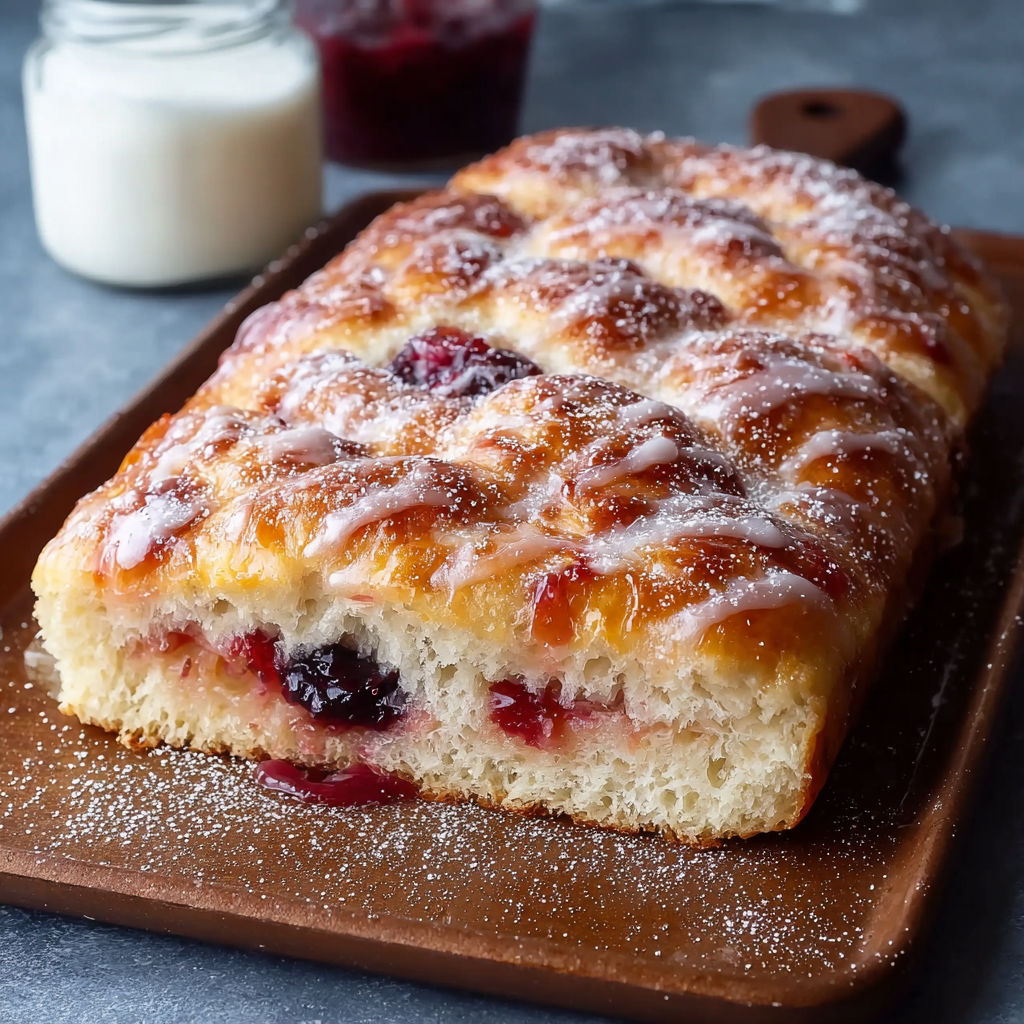 Easy Jam Donut Focaccia recipe
