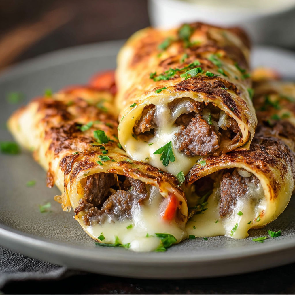 Keto Philly Cheesesteak Rolls recipe