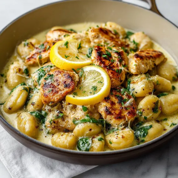 Lemon Chicken Gnocchi One-Pan recipe