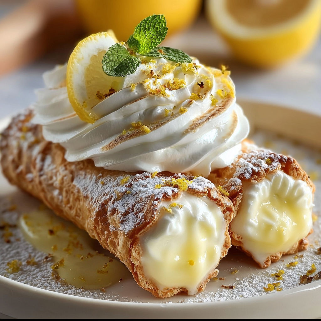 Lemon Meringue Pie Cannolis recipe