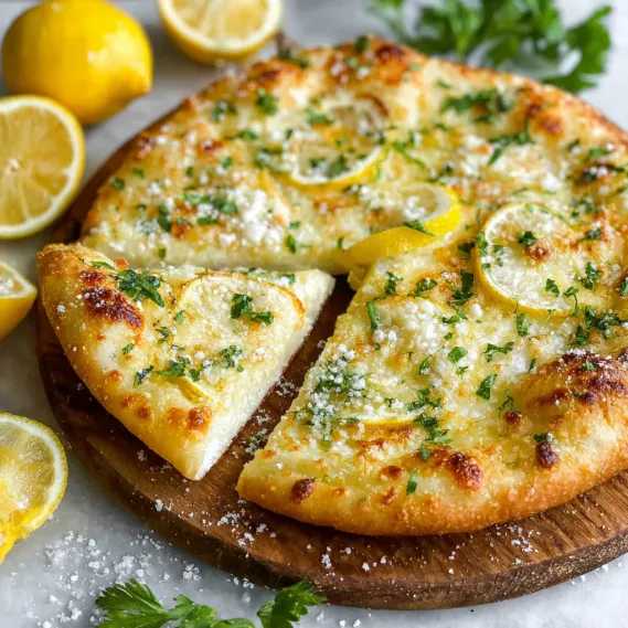Lemon Mozzarella Garlic Pizza recipe