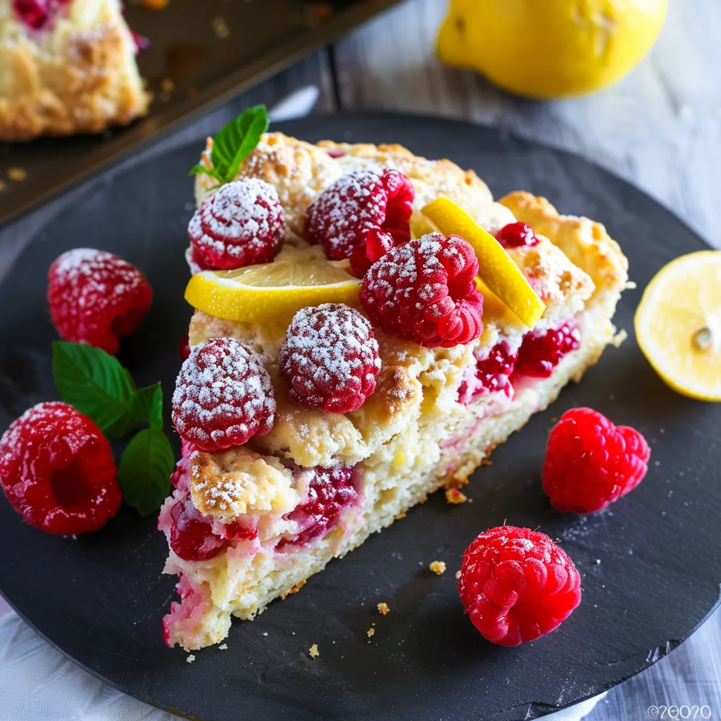 Lemon Raspberry Buttery Scones recipe